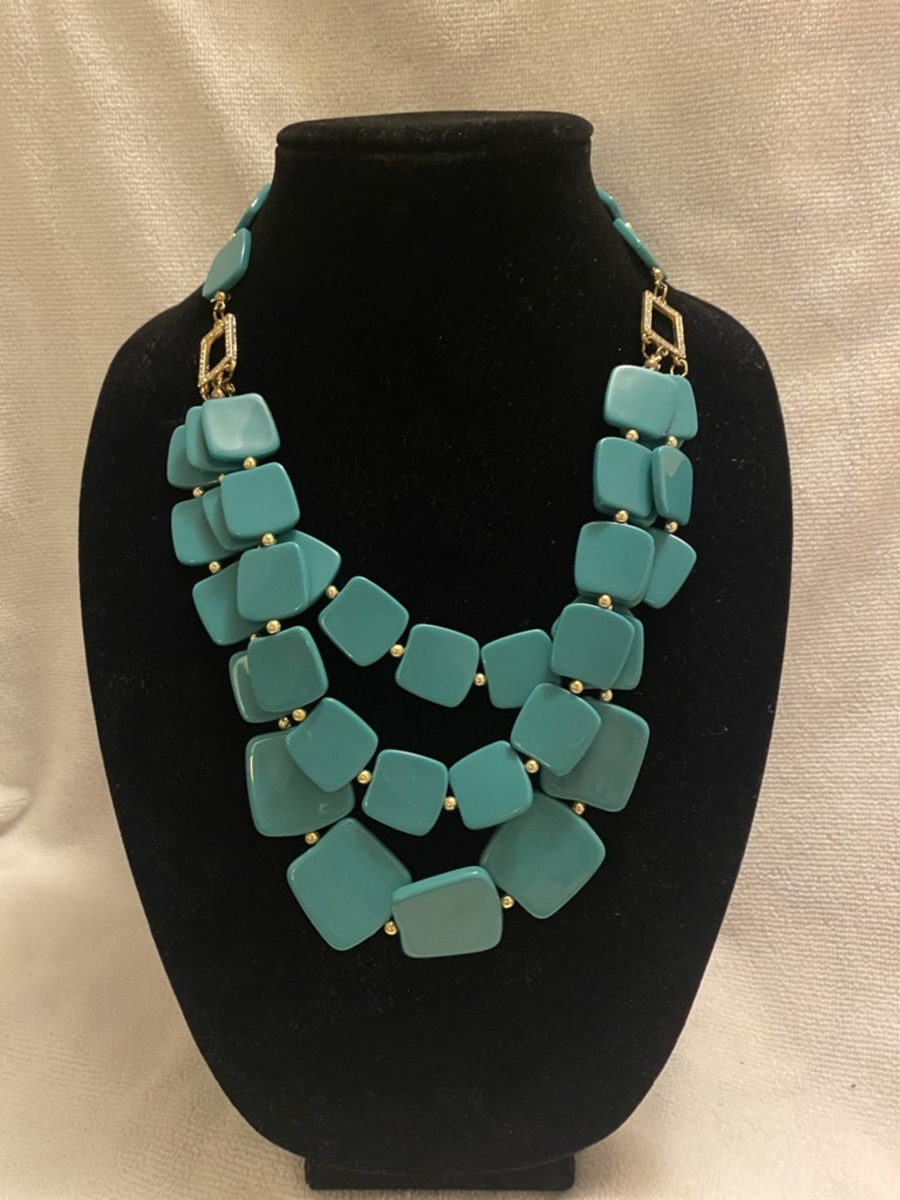 Turquoise Geometric Statement Necklace - Women Jewelry